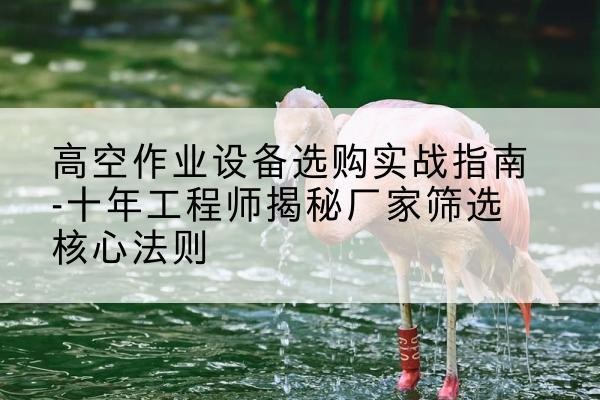 彭阳剪叉式升降机厂家-高空作业设备选购实战指南-十年工程师揭秘厂家筛选核心法则