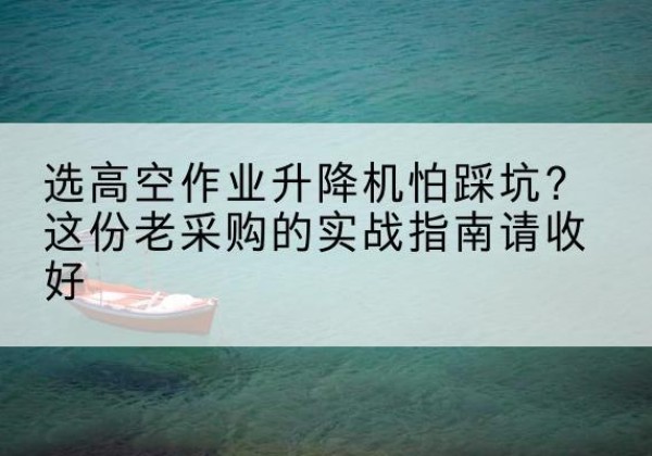 彭阳高空作业升降机厂家推荐-选高空作业升降机怕踩坑？这份老采购的实战指南请收好